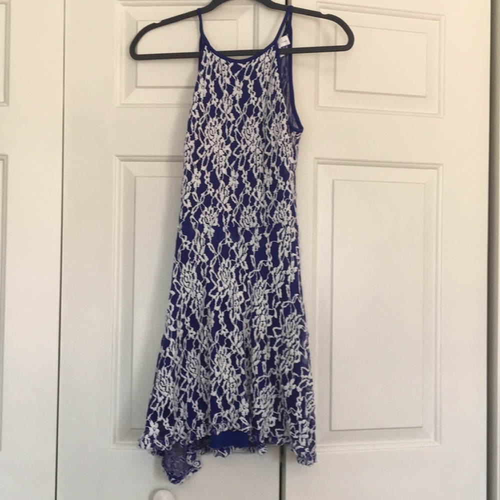 Blue and White Lace dress